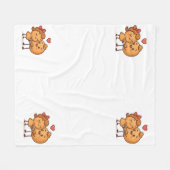 Liebe-Brot - Niedlicher und einzigartiger Cartoon- Fleecedecke (Vorderseite (Horizontal))