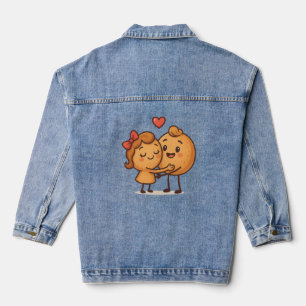 Liebe-Brot - Niedlicher und einzigartiger Cartoon- Jeansjacke