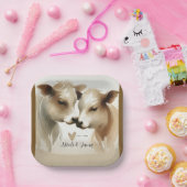 Liebe Brown Cream Country Wedding Pappteller (Party)