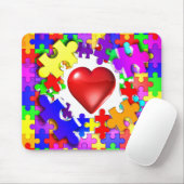 Liebe-Brüche durch Autismus Mousepad (Mit Mouse)