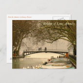 Liebe-Brücke, Annecy, Frankreich Postkarte (Vorne/Hinten)