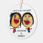 Liebe Bruder und Schwester Custom Weihnachten Keramik Ornament (Links)