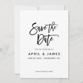 Liebe Brush Typografie Save The Date (Vorderseite)