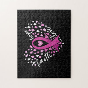 Liebe Brustkrebs Bewusstsein Button für die  von F Puzzle