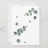 Liebe brütet Brautparty Grüne Eukalyptus Einladung (Rückseite)