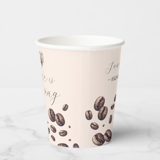 Liebe brütet Brautparty-Kaffeekuchen Pappbecher (Rechts)