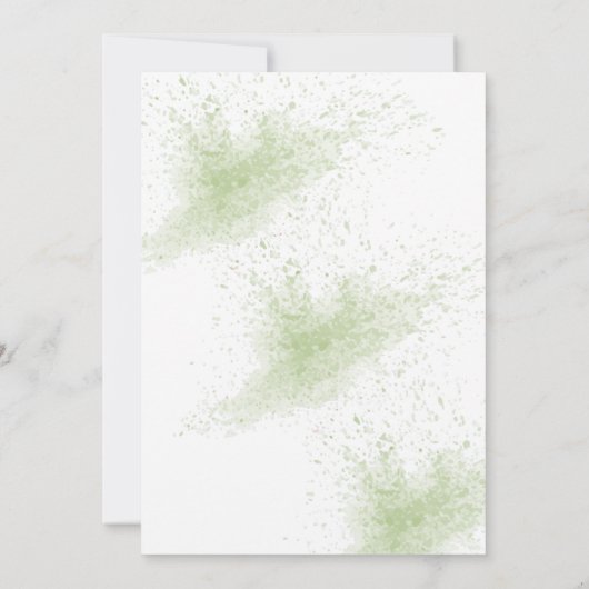 Liebe brütet Eukalyptus Tea Brautparty Einladung (Rückseite)