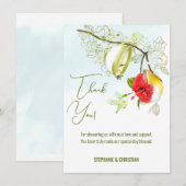 Liebe brütet Hummingbird Tee Party Dankeskarte (Vorne/Hinten)