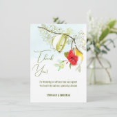 Liebe brütet Hummingbird Tee Party Dankeskarte (Stehend Vorderseite)