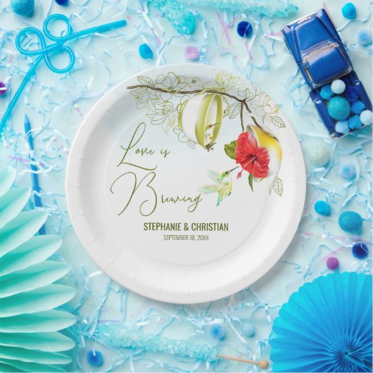 Liebe brütet Hummingbird Tee Party Pappteller (Party)