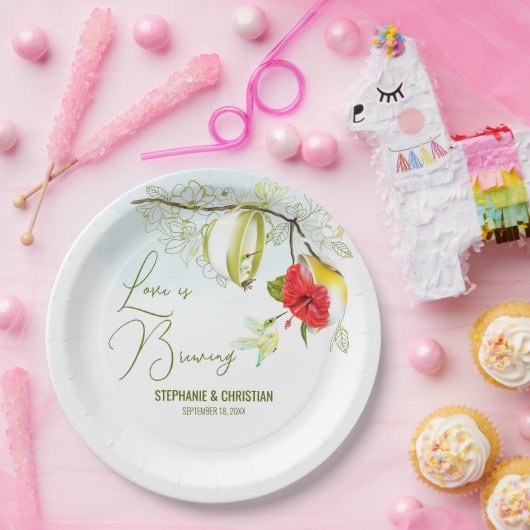 Liebe brütet Hummingbird Tee Party Pappteller (Party)