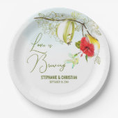 Liebe brütet Hummingbird Tee Party Pappteller (Vorderseite)