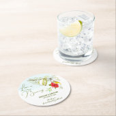 Liebe brütet Hummingbird Tee Party Runder Pappuntersetzer (Vor Ort)