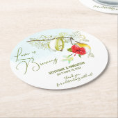 Liebe brütet Hummingbird Tee Party Runder Pappuntersetzer (Angewinkelt)