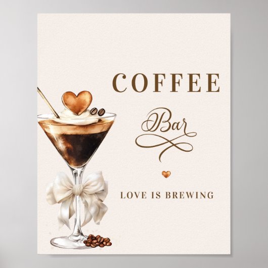 Liebe brütet Kaffee-Bar Poster (Vorne)