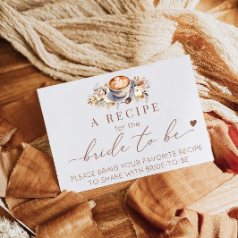 Liebe brütet Kaffee Boho ein Rezept Begleitkarte