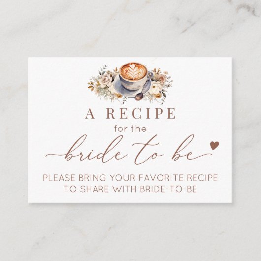 Liebe brütet Kaffee Boho ein Rezept Begleitkarte (Vorderseite)