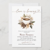 Liebe brütet Kaffee-Brautparty Einladung (Vorderseite)