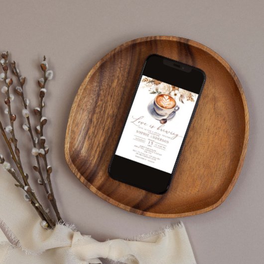 Liebe brütet Kaffee-Brautparty Einladung