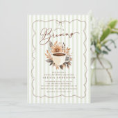 Liebe brütet Kaffee-Brautparty Einladung (Stehend Vorderseite)