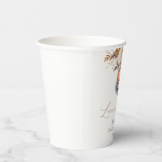 Liebe brütet Kaffee-Brautparty Pappbecher (Rechts)