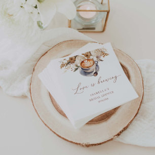 Liebe brütet Kaffee-Brautparty Serviette