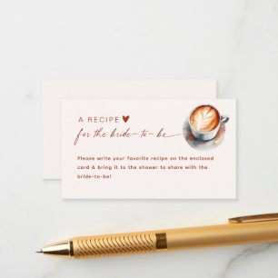 Liebe brütet Recipe Brautparty Begleitkarte