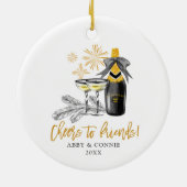 Liebe Bubbly Personalisiert Best Friends Keramik Ornament (Hinten)