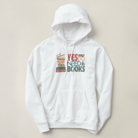 Liebe Buch und Lesen Hooded Sweatshirt (Design vorne)