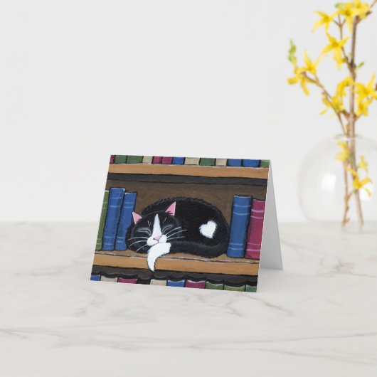 Liebe buchen | Chat-Einschlafen auf der Bookcase-M Karte (Gelbe Blume)