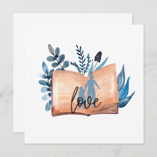 Liebe buchen einladung (Vorne/Hinten)