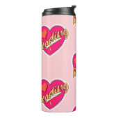 Liebe buchen Motto Thermosbecher (Nach links gedreht)