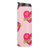 Liebe buchen Motto Thermosbecher (Nach rechts gedreht)