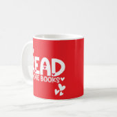 Liebe Bücher lesen Kaffeetasse (Vorderseite Links)