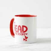 Liebe Bücher lesen Tasse (Vorderseite Links)