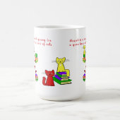 Liebe Bücher Tea Cats Kaffeekochen Tasse (Mittel)