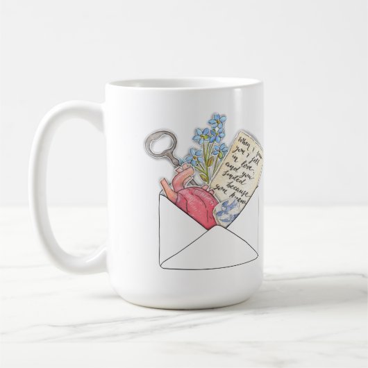 Liebe-Buchstabe Kaffeetasse (Links)