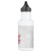 Liebe-Buchstabe-Rosa-illustrierte Blume fertigen Trinkflasche (Rechts)