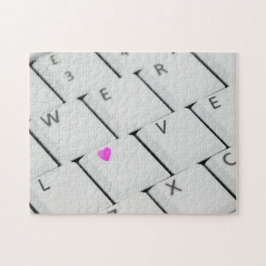 Liebe Buchstaben Computertastatur Puzzle