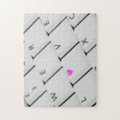 Liebe Buchstaben Computertastatur Puzzle (Vertikal)