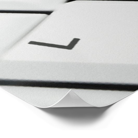 Liebe-Buchstaben der Computertastatur Poster (Ecke)