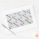 Liebe-Buchstaben der Computertastatur Rechteckiger Aufkleber (Umschlag)