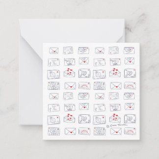 Liebe Buchstaben direkt von der Herz-Flachkarte Mitteilungskarte