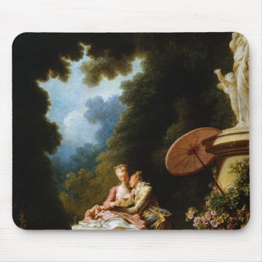 Liebe-Buchstaben durch Jean Honore Fragonard Mousepad (Vorne)