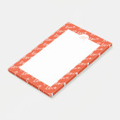 Liebe-Buchstaben & Herzdoodles mit Name Monogram Post-it Klebezettel (angewinkelt)