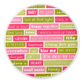 Liebe Buchstaben Keramik ziehen Keramikknauf (Vorderseite)