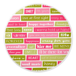 Liebe Buchstaben Keramik ziehen Keramikknauf