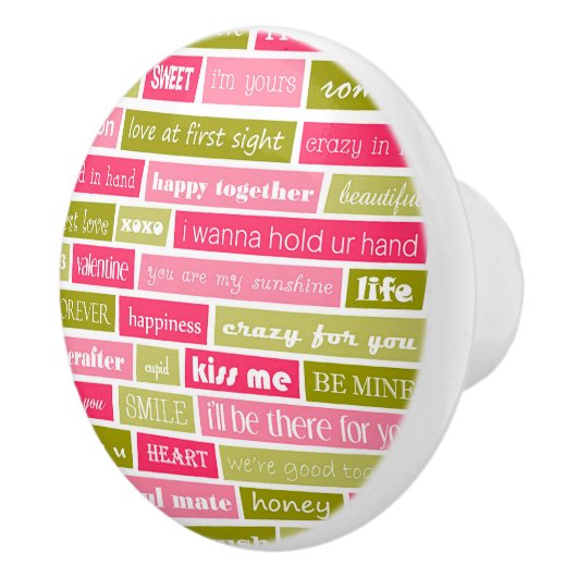 Liebe Buchstaben Keramik ziehen Keramikknauf (Rechts)