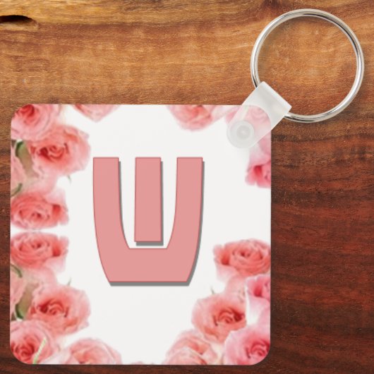 Liebe Buchstaben "W" Schlüsselanhänger (Rückseite)