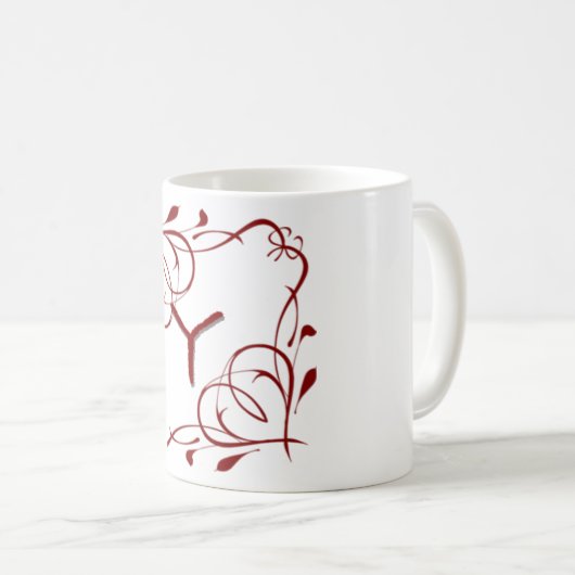 Liebe Buchstaben "Y" Kaffeetasse (VorderseiteRechts)